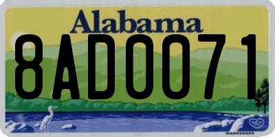 AL license plate 8AD0071