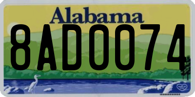 AL license plate 8AD0074