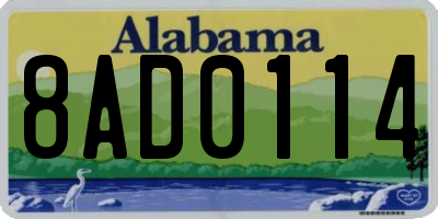 AL license plate 8AD0114