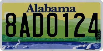 AL license plate 8AD0124