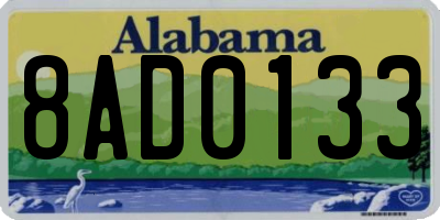 AL license plate 8AD0133