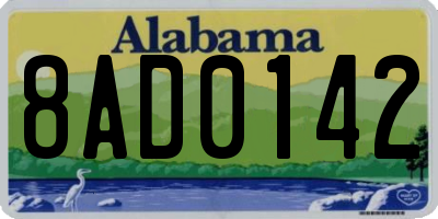 AL license plate 8AD0142