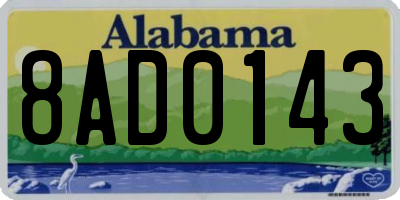 AL license plate 8AD0143