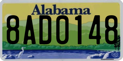 AL license plate 8AD0148