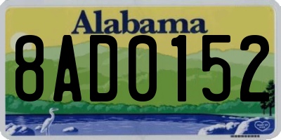 AL license plate 8AD0152
