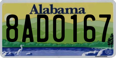 AL license plate 8AD0167
