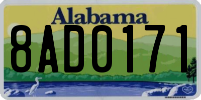 AL license plate 8AD0171