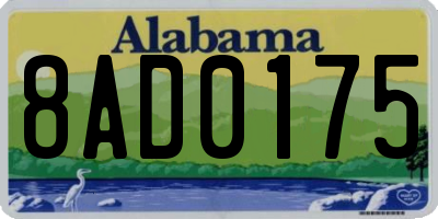 AL license plate 8AD0175