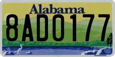 AL license plate 8AD0177