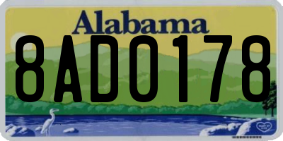AL license plate 8AD0178