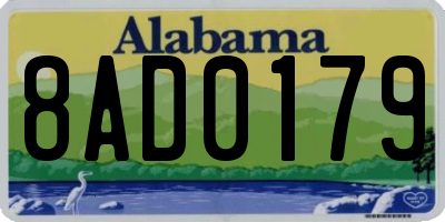 AL license plate 8AD0179