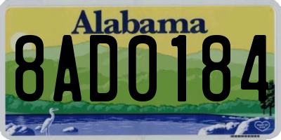 AL license plate 8AD0184