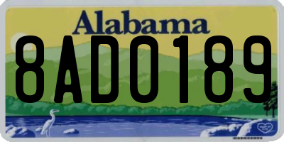 AL license plate 8AD0189