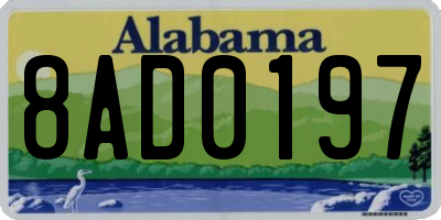AL license plate 8AD0197