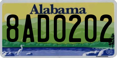 AL license plate 8AD0202