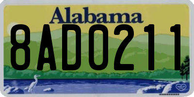 AL license plate 8AD0211