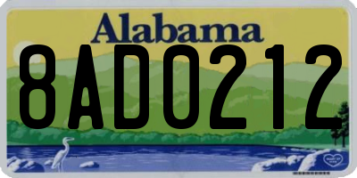 AL license plate 8AD0212