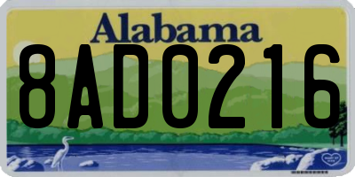 AL license plate 8AD0216