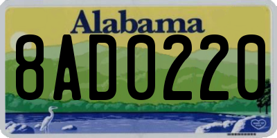 AL license plate 8AD0220