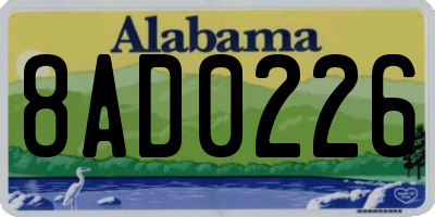 AL license plate 8AD0226
