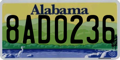 AL license plate 8AD0236
