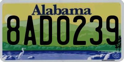 AL license plate 8AD0239