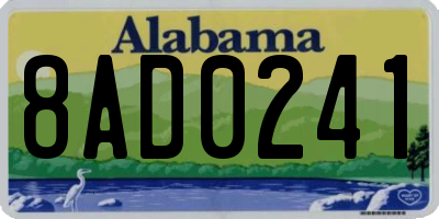 AL license plate 8AD0241