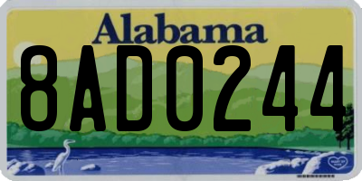 AL license plate 8AD0244
