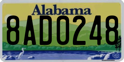 AL license plate 8AD0248