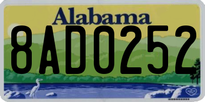 AL license plate 8AD0252