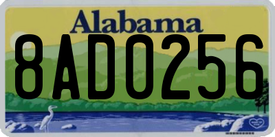 AL license plate 8AD0256