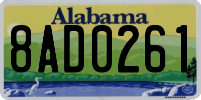 AL license plate 8AD0261