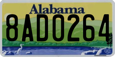 AL license plate 8AD0264