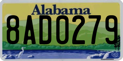 AL license plate 8AD0279
