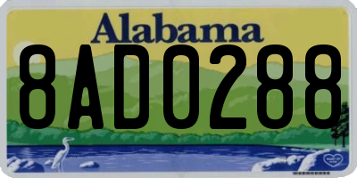 AL license plate 8AD0288