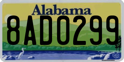 AL license plate 8AD0299