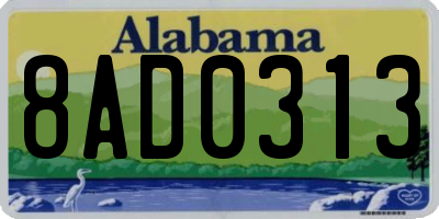 AL license plate 8AD0313