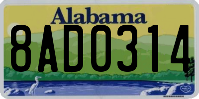 AL license plate 8AD0314