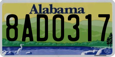 AL license plate 8AD0317