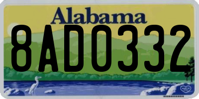 AL license plate 8AD0332