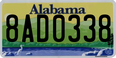 AL license plate 8AD0338