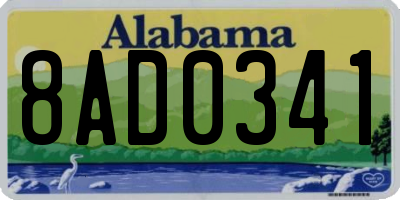 AL license plate 8AD0341