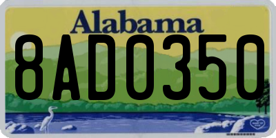AL license plate 8AD0350
