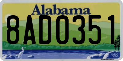 AL license plate 8AD0351