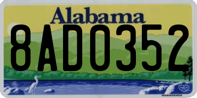 AL license plate 8AD0352