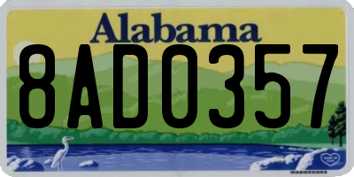 AL license plate 8AD0357