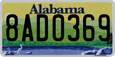 AL license plate 8AD0369