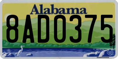 AL license plate 8AD0375