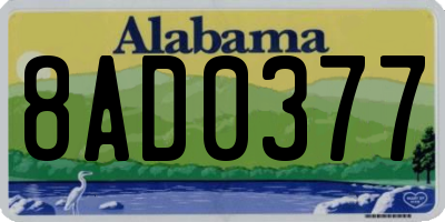 AL license plate 8AD0377