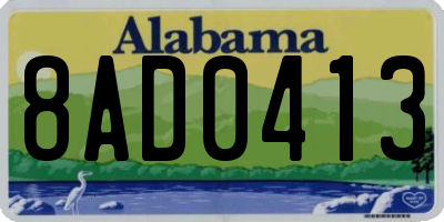 AL license plate 8AD0413